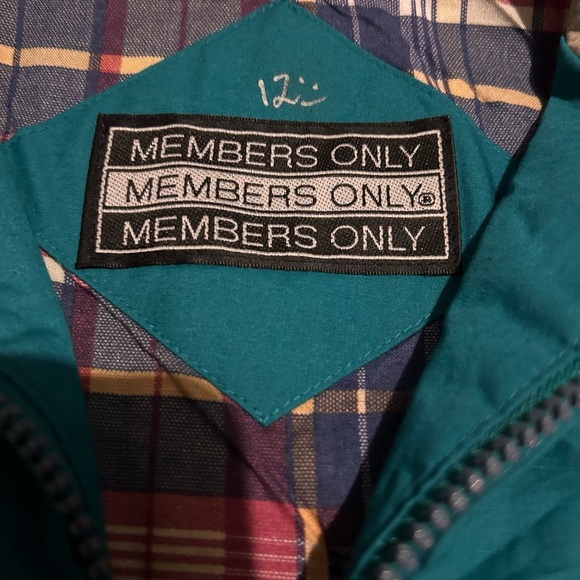 Vintage mens members only size medium teal - Picture 3 of 7